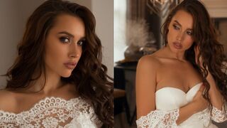 The bride did not wait for the groom and started to enjoy herself