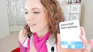 Redhead webcam girl shows off her big ass in thong panties