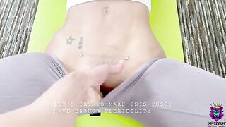 A naive yoga student gets stretched and fucked hard by her coach in POV style