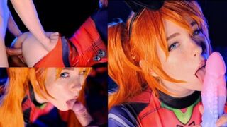 Asuka Langley is a total slut, even in cosplay