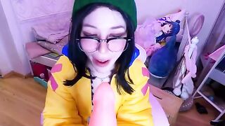 Gamer girl Ljoy from Valorant gets wild with a big dildo and intense action