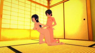 Hinata Hyuga is too shy to have sex at home
