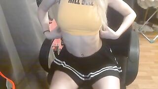 A cute schoolgirl fucked hard by her boyfriend at home