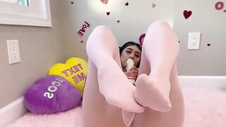 Violet Myers fucks herself on Valentine's Day with sensual passion