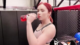 The personal trainer pushed the girl hard after her workout