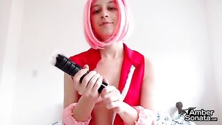 Sakura teaches how to masturbate with her iconic style