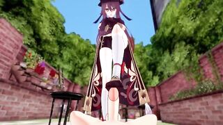 Hu Tao's pyro skills are matched by her sexual abilities in this Genshin Impact scene
