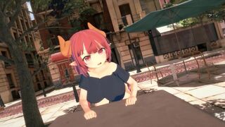 Kobayashi and Iruru have a date with an invisible girl