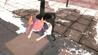Kobayashi and Iruru have a date with an invisible girl
