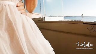 An adventurous couple fucked on the abandoned beach bar with raw passion
