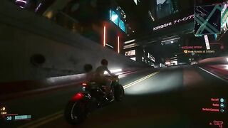 Hot Cyberpunk 2077 mod with nude female protagonist V in action