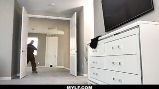 The babysitter, a busty MILF, got horny and rode her boss’s dick