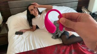 The guy controls my orgasm with the Lovense Lush toy