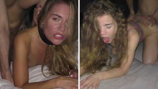 Petite teen Eveline Dellai vs Sabrina Spice in a rough, intense compilation