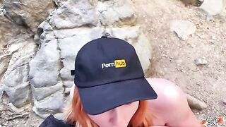 A young girl is Fucking on Nature and Gets Her Pussy Full of Cum