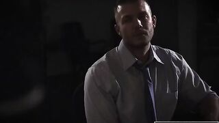 Shady reporter fucked Evelyn Claire in the office for tempting him