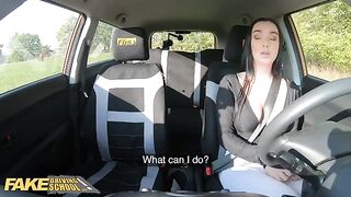 A girl is having fun with her fake driving school instructor in a steamy encounter