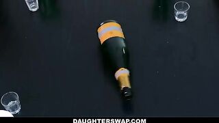 Bottle spinning game turns into intense stepdad sex with Cielo West and Kourtney Rae
