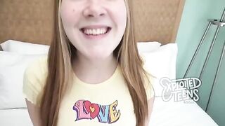 Redhead teen with freckles and red pubic hair gets fucked