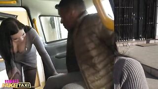 A big black cock for the huge natural boobs of Female Fake Taxi Sofia Lee