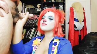 Clown girl gets creampied in a unique scene