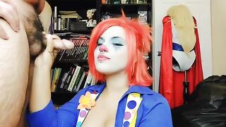 Clown girl gets creampied in a unique scene