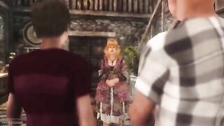 The Nasty Harry Potter meets Ginni, the sexy sister in a steamy 3D encounter