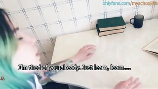 Schoolgirl gets fucked in the ass by a strict teacher