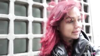 Redhead college girl Ria Red gets fucked on cam