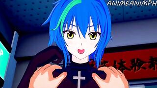 Xenovia Quarta gets fucked hard by a big dick in this hot High School DxD scene