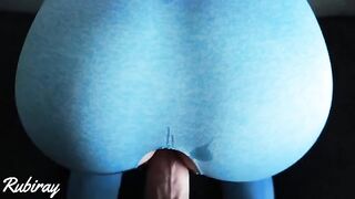 My best friend fucked me doggy in ripped yoga pants, what a hole!