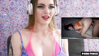 A girl watches a rough sex video and reacts strongly to it - PF Porn Reactions Ep IV