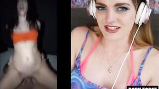 A girl watches a rough sex video and reacts strongly to it - PF Porn Reactions Ep IV
