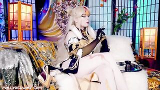 Ning Guang.Restoring the Jade Palace.4k - MollyRedWolf (Femdom cosplay)