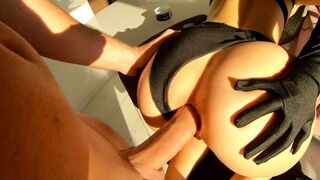 A pretty woman has anal sex with a big cock