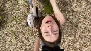 The wife, while her husband was at work, entertained a forester in oral and intimate ways