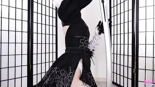 2B is getting examination by exploring her slutty android's holes - CUT version