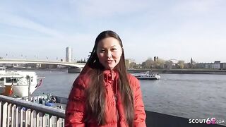 First rimjob and porn with Asia College Girl Luna I, a raw and intense experience