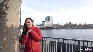 First rimjob and porn with Asia College Girl Luna I, a raw and intense experience