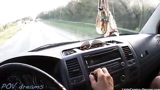 Hitchhiker Little Caprice got fucked on the bonnet