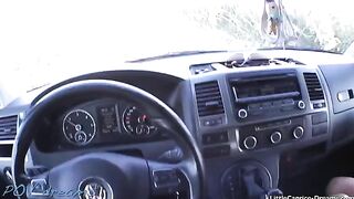 Hitchhiker Little Caprice got fucked on the bonnet