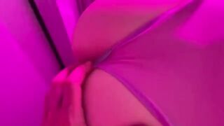 Passionist party sex and dirty Russian talk in public toilet