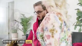 Morgan Taylor, a stunning MILF, shares a steamy kiss with her neighbor
