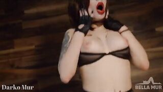 Redhead slut Moxxi fucked hard by a big dick, showcasing her curvy figure and big ass