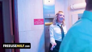 Hot bathroom attendant serves special needs to club-goers in the most intimate way