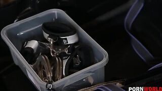 Busty beauties get their assholes licked and get DP'd hard