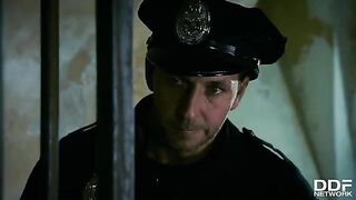 Hot FFM threesome in police station with Rosella Visconti and more