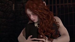 Harry Potter and Hermione Granger fucked on the third floor of Hogwarts