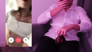 The guy broke off in front of the husband during a call