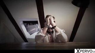 Two step sisters share a guy in a hardcore threesome